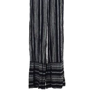 American Eagle blue and grey striped flowy pants